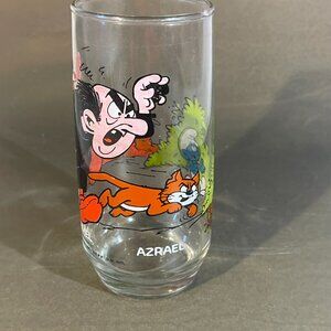 Vintage 1982 Wallace Berrie Peyo GARGAMEL AZRAEL SMURF Glass 6" Tall (1397)